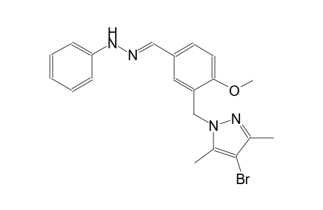 3-[(4-bromo-3,5-dimethyl-1H-pyrazol-1-yl)methyl]-4-methoxybenzaldehyde phenylhydrazone