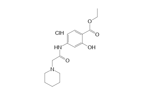 4-(2-PIPERIDINOACETAMIDO)SALICYLIC ACID, ETHYL ESTER, HYDROCHLORIDE