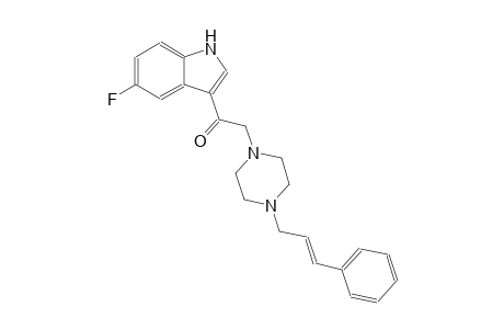 1-(5-fluoro-1H-indol-3-yl)-2-{4-[(2E)-3-phenyl-2-propenyl]-1-piperazinyl}ethanone