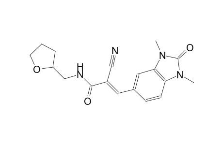 (2E)-2-cyano-3-(1,3-dimethyl-2-oxo-2,3-dihydro-1H-benzimidazol-5-yl)-N-(tetrahydro-2-furanylmethyl)-2-propenamide