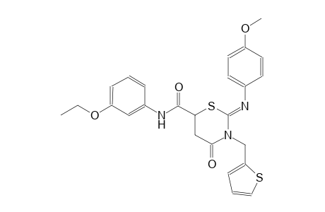 (2Z)-N-(3-ethoxyphenyl)-2-[(4-methoxyphenyl)imino]-4-oxo-3-(2-thienylmethyl)tetrahydro-2H-1,3-thiazine-6-carboxamide