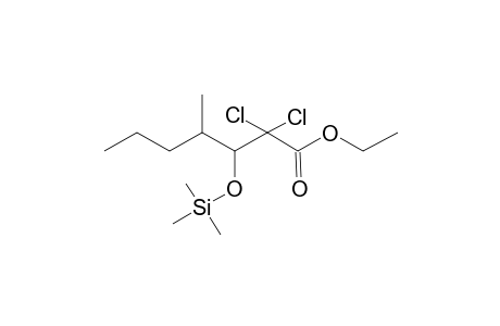 Ethyl 2,2-dichloro-4-methyl-3-[(trimethylsilyl)oxy]heptanoate