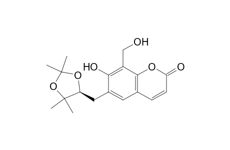 7-hydroxy-8-(hydroxymethyl)-6-[[(4S)-2,2,5,5-tetramethyl-1,3-dioxolan-4-yl]methyl]-chromen-2-one