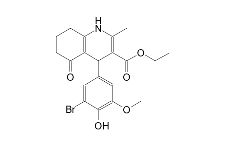 ethyl 4-(3-bromo-4-hydroxy-5-methoxyphenyl)-2-methyl-5-oxo-1,4,5,6,7,8-hexahydro-3-quinolinecarboxylate