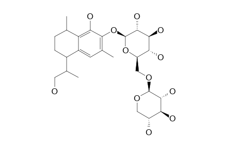 ALANGICADINOSIDE-G;2,3,12-TRIHYDROXYCALAMENENE-3-O-BETA-D-XYLOPYRANOSYL-(1->6)-BETA-D-GLUCOPYRANOSIDE