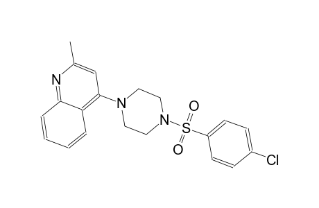 4-{4-[(4-chlorophenyl)sulfonyl]-1-piperazinyl}-2-methylquinoline