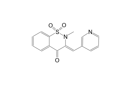 4H-1,2-benzothiazin-4-one, 2,3-dihydro-2-methyl-3-(3-pyridinylmethylene)-, 1,1-dioxide, (3Z)-