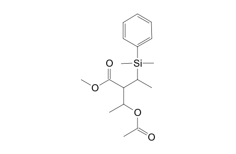 Methyl (2RS,3SR)-2-[(SR)-1-Acetoxyethyl]-3-dimethyl(phenyl)silylbutanoate