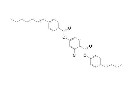 Benzoic acid, 2-chloro-4-[(4-heptylbenzoyl)oxy]-, 4-butylphenyl ester
