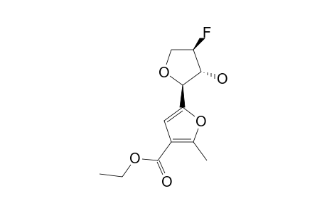 5-(3'-DEOXY-3'-FLUORO-ALPHA-L-THREOFURANOSYL)-3-ETHOXYCARBONYL-2-METHYLFURAN