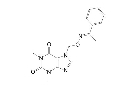 (E)-1,3-Dimethyl-7-(1-phenylethylideneaminooxymethyl)-3,7-dihydropurine-2,6-dione