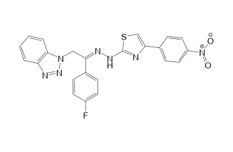 (E)-2-(2-(2-(1H-benzo[d][1,2,3]triazol-1-yl)-1-(4-fluorophenyl)ethylidene)hydrazinyl)-4-(4-nitrophenyl)thiazole