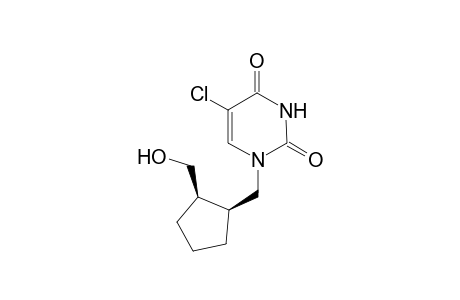 5-Chloranyl-1-[[(1S,2R)-2-(hydroxymethyl)cyclopentyl]methyl]pyrimidine-2,4-dione