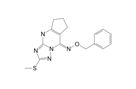 (E)-5-BENZYLOXIMINO-2-METHYLTHIO-6,7,8,9-TETRAHYDRO-CYCLOPENTA-[1,2-D]-[1,2,4]-TRIAZOLO-[1,5-A]-PYRIMIDINE