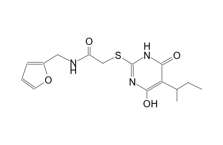 2-[(5-sec-butyl-4-hydroxy-6-oxo-1,6-dihydro-2-pyrimidinyl)sulfanyl]-N-(2-furylmethyl)acetamide