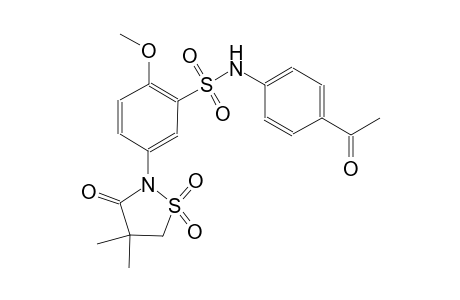 benzenesulfonamide, N-(4-acetylphenyl)-5-(4,4-dimethyl-1,1-dioxido-3-oxo-2-isothiazolidinyl)-2-methoxy-