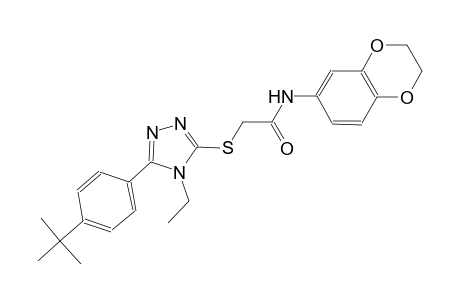 2-{[5-(4-tert-butylphenyl)-4-ethyl-4H-1,2,4-triazol-3-yl]sulfanyl}-N-(2,3-dihydro-1,4-benzodioxin-6-yl)acetamide