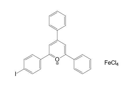 2,4-diphenyl-6-(p-iodophenyl)pyrylium tetrachloroferrate(1-)