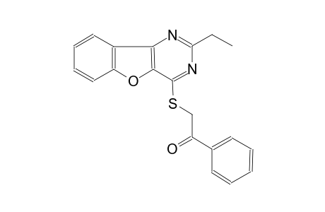 2-[(2-ethyl[1]benzofuro[3,2-d]pyrimidin-4-yl)sulfanyl]-1-phenylethanone