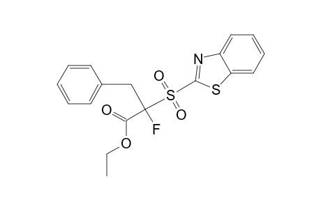 Ethyl 2-(2-benzothiazolylsulfonyl)-2-fluoro-3-phenylpropanoate