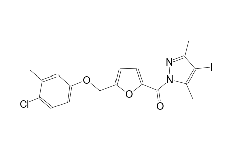 1-{5-[(4-chloro-3-methylphenoxy)methyl]-2-furoyl}-4-iodo-3,5-dimethyl-1H-pyrazole