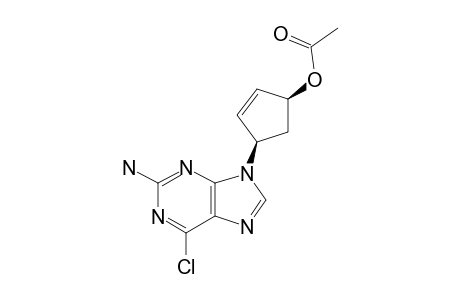 (+/-)-9-(cis-4'-ACETOXYCYCLOPENT-2'-ENYL)-2-AMINO-6-CHLOROPURINE