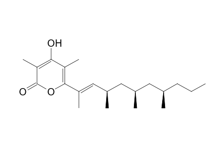 4-Hydroxy-3,5-dimethyl-[(1E,3R,5R,7R)-1,3,5,7-tetramethyldec-1-enyl]-2H-pyran-2-one