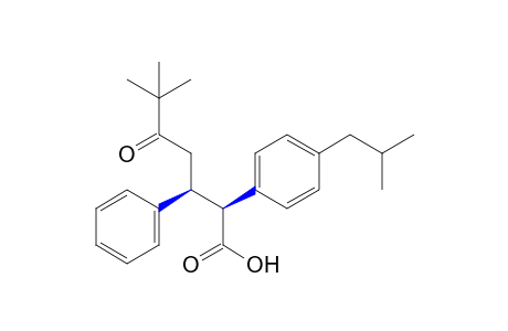 threo-6,6-dimethyl-2-(p-isobutylphenyl)-5-oxo-3-phenylheptanoic acid
