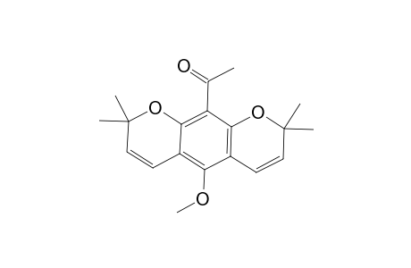 Ethanone, 1-(5-methoxy-2,2,8,8-tetramethyl-2H,8H-benzo[1,2-b:5,4-b']dipyran-10-yl)-
