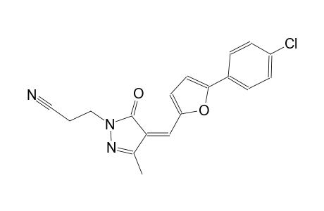 3-((4Z)-4-{[5-(4-chlorophenyl)-2-furyl]methylene}-3-methyl-5-oxo-4,5-dihydro-1H-pyrazol-1-yl)propanenitrile