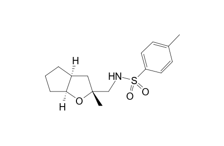 4-Methyl-N-{[(2R*,3aS*,6aS*)-2-methylhexahydro-2H-cyclopenta[b]furan-2-yl]methyl}benzenesulfonamide