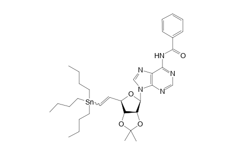6-N-Benzoyl-9-[6-(E/Z)-(tributylstannyl)-5,6-dideoxy-2,3-O-isopropylidene-.beta.,D-ribo-hex-5-enfuranosyl]adenine