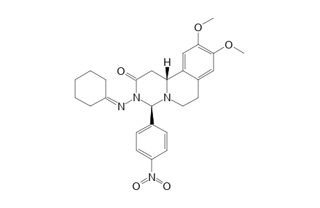 (4R,11bR)-3-(cyclohexylideneamino)-9,10-dimethoxy-4-(4-nitrophenyl)-4,6,7,11b-tetrahydro-1H-pyrimido[6,1-a]isoquinolin-2-one