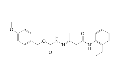 benzene, 1-ethyl-2-[[(3E)-3-[[[(4-methoxyphenyl)methoxy]carbonyl]hydrazono]-1-oxobutyl]amino]-