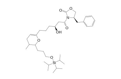 (4R)-Benzyl-3-((3S)-hydroxy-6-[(2R,5S,6R)-5-methyl-6-[3-(triisopropylsilyloxy)propyl]-5,6-dihydro-2H-pyran-2-yl]hexanoyl)oxazolidin-2-one isomer