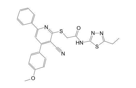 acetamide, 2-[[3-cyano-4-(4-methoxyphenyl)-6-phenyl-2-pyridinyl]thio]-N-(5-ethyl-1,3,4-thiadiazol-2-yl)-