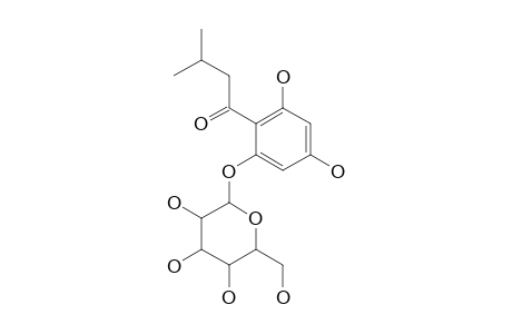 LYSIDISIDE_A;2-O-[1-(3-METHYLBUTYRYL)-PHLOROGLUCINOL]-BETA-D-GLUCOPYRANOSIDE