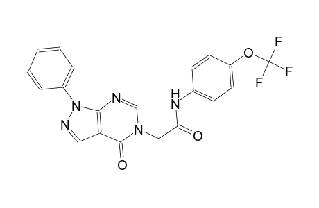 2-(4-oxo-1-phenyl-1,4-dihydro-5H-pyrazolo[3,4-d]pyrimidin-5-yl)-N-[4-(trifluoromethoxy)phenyl]acetamide