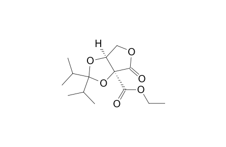 Furo[3,4-d]-1,3-dioxole-3a(4H)-carboxylic acid, dihydro-2,2-bis(1-methylethyl)-4-oxo-, ethyl ester, cis-(.+-.)-