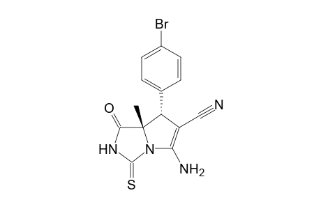 (7R,7aS)-5-Amino-7-(4-bromophenyl)-7a-methyl-1-oxo-3-thioxo-2,3,7,7a-tetrahydro-1H-pyrrolo[1,2-c]imidazole-6-carbonitrile