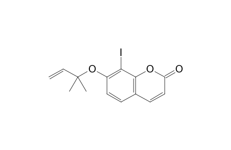 7-[(1',1'-Dimethylallyl)oxy]-8-iodocoumarin