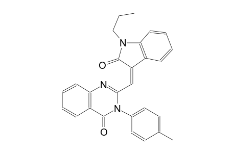 4(3H)-quinazolinone, 2-[(Z)-(1,2-dihydro-2-oxo-1-propyl-3H-indol-3-ylidene)methyl]-3-(4-methylphenyl)-