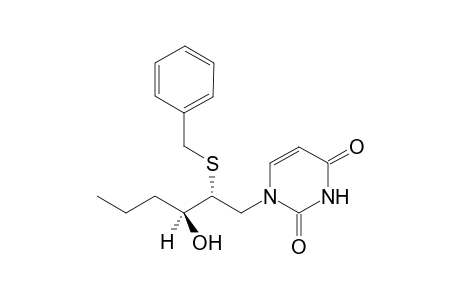 (+-)-1-[(2'R*,3'S*)-2'-(Phenylmethyl)thio-3'-hydroxyhexyl]uracil