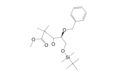 METHYL-(3R,4S)-4-BENZYLOXY-5-(TERT.-BUTYLDIMETHYLSILOXY)-3-HYDROXY-2,2-DIMETHYLPENTANOATE