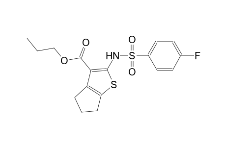 propyl 2-{[(4-fluorophenyl)sulfonyl]amino}-5,6-dihydro-4H-cyclopenta[b]thiophene-3-carboxylate