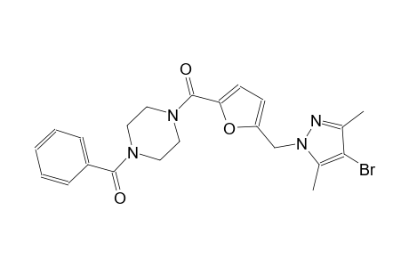 1-benzoyl-4-{5-[(4-bromo-3,5-dimethyl-1H-pyrazol-1-yl)methyl]-2-furoyl}piperazine