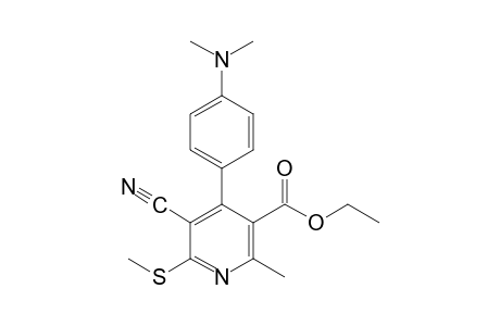 5-cyano-4-[p-(dimethylamino)phenyl]-2-methyl-6-(methylthio)nicotinic acid, ethyl ester