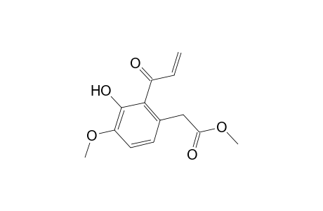 Benzeneacetic acid, 3-hydroxy-4-methoxy-2-(1-oxo-2-propenyl)-, methyl ester