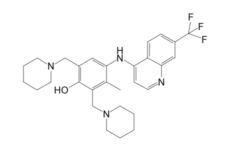 3-methyl-2,6-bis(piperidin-1'-ylmethyl)-4-(7''-trifluoromethylquinolin-4''-ylamino)phenol