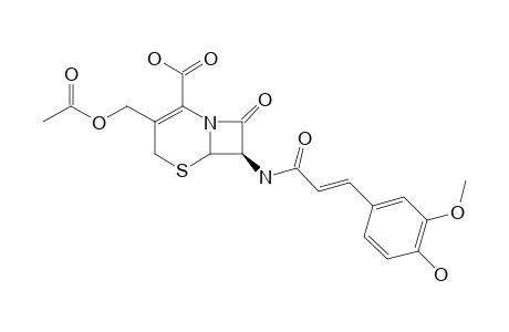 7-BETA-(4-HYDROXY-3-METHOXYCINNAMOYL)-AMINO-3-ACETOXYMETHYL-CEPHALOSPORINE